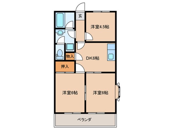 ルピナス花池A棟の物件間取画像